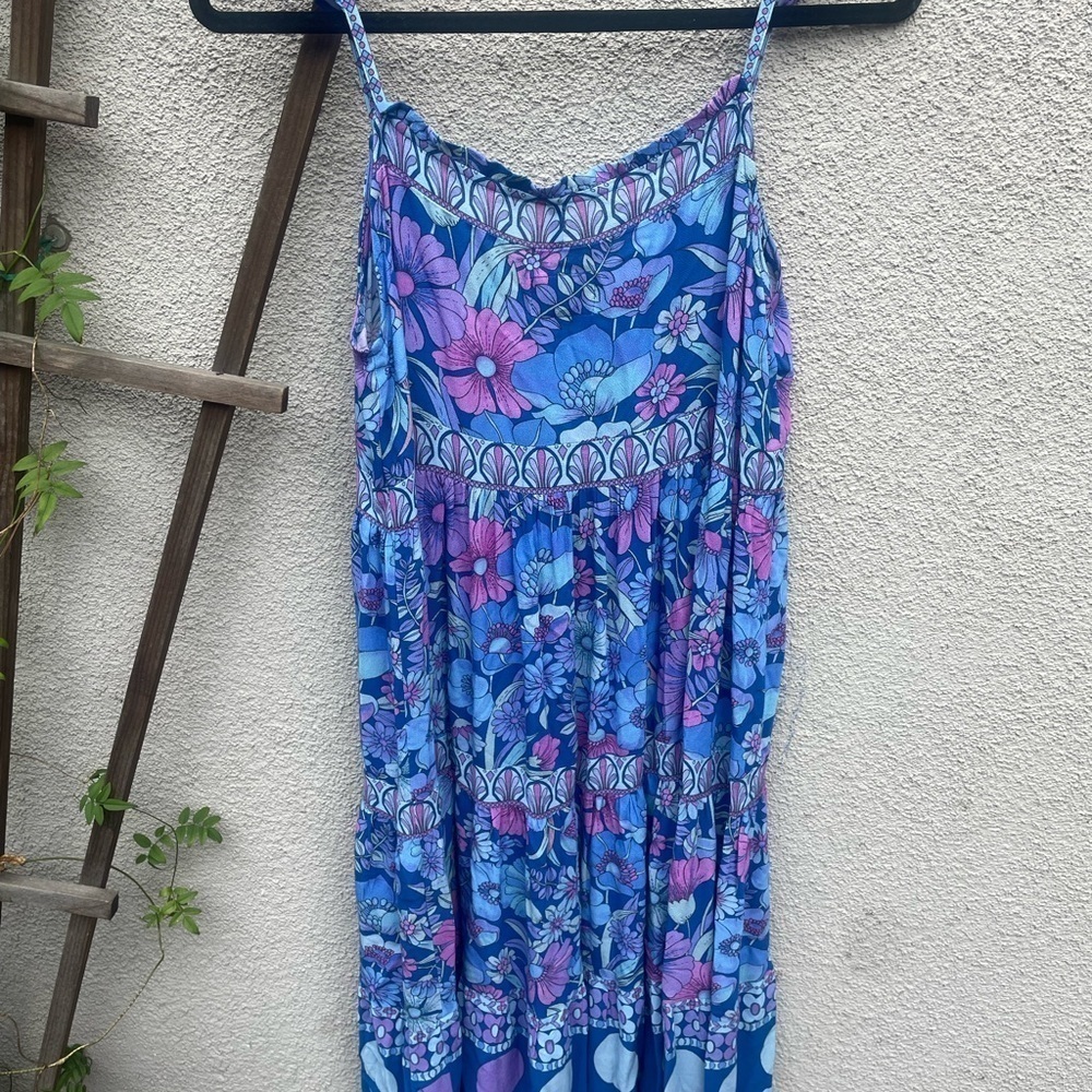 Nine Lives Bazaar Fleur midi Dress Lapis Ditsy Floral Boho Summer NWT! - Picture 10 of 10
